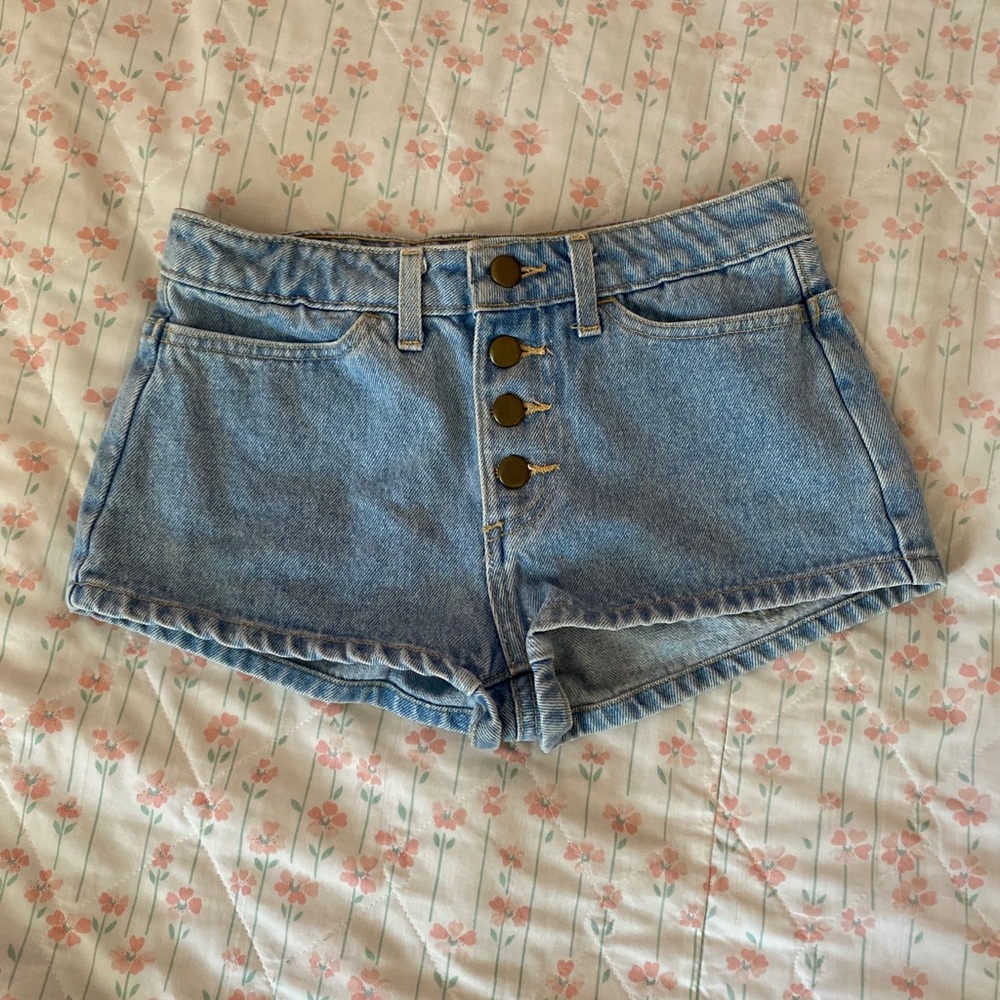 American apparel button up shorts